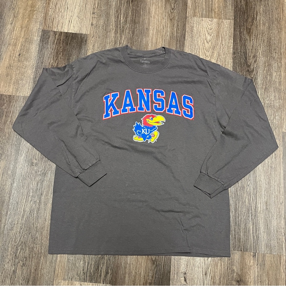 KU Jayhawks Football Kanas University Men’s Long Sleeve Fanatics Size XL